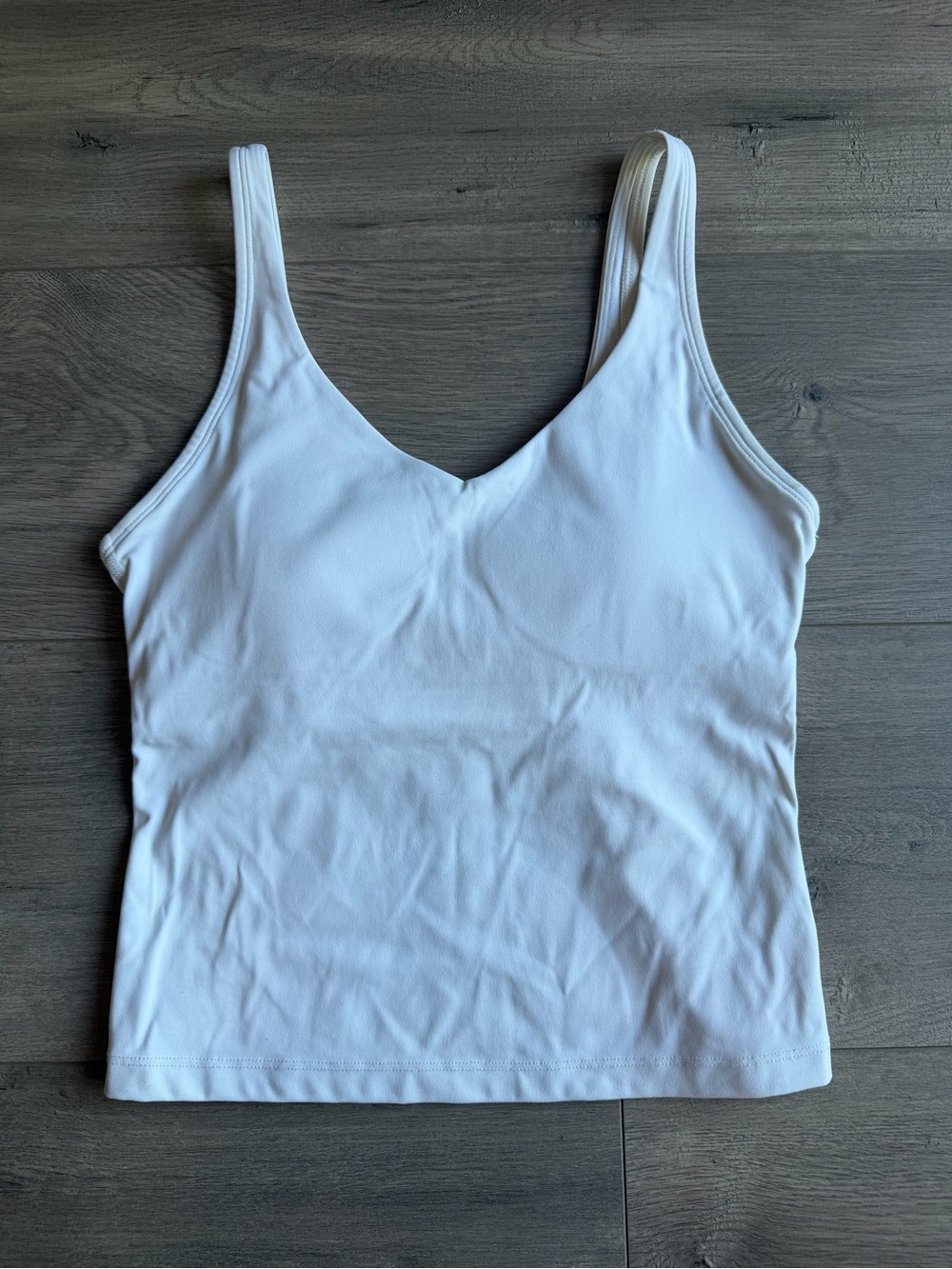 White V-Neck cropped Tank Top - size 6